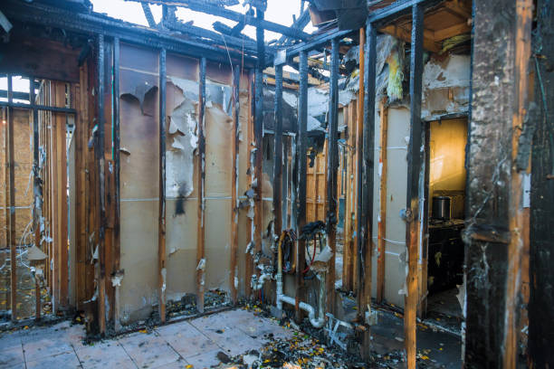 Professional Fire Damage Restoration technician working in Rosemount, OH